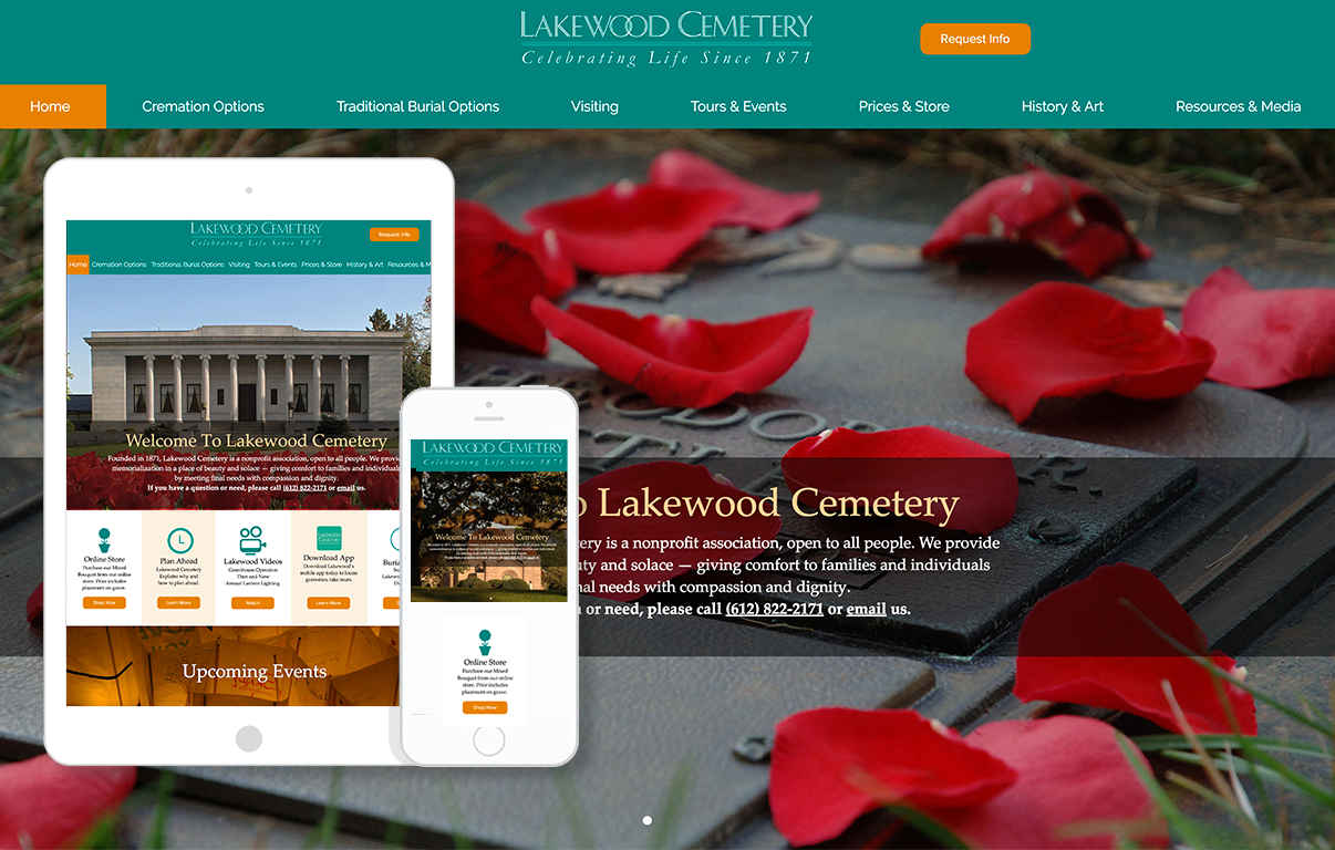 Cemetery website Design by Adchix